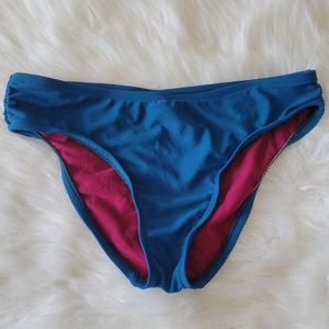 Kenneth Cole Reaction Teal Side Ruching Hipster Bikini Bottom S NWT